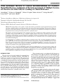 Cover page: From Systematic Reviews to Clinical Recommendations for Evidence-Based Health Care: Validation of Revised Assessment of Multiple Systematic Reviews (R-AMSTAR) for Grading of Clinical Relevance