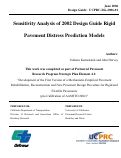 Cover page: Sensitivity Analysis of 2002 Design Guide Rigid Pavement Distress Prediction Models