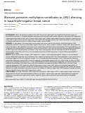 Cover page: Aberrant promoter methylation contributes to LRIG1 silencing in basal/triple-negative breast cancer