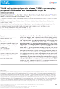 Cover page: T-LAK cell-originated protein kinase (TOPK): an emerging prognostic biomarker and therapeutic target in osteosarcoma.