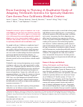 Cover page: From Surviving to Thriving: A Qualitative Study of Adapting Telehealth Systems for Specialty Diabetes Care Across Four California Medical Centers