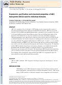 Cover page: Expression, purification and structural properties of ABC transporter ABCA4 and its individual domains.