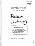 Cover page: Radioactivities Produced in the Platinum Group by Bombardment of Uranium with 400 Million Electron Volt Helium Ions