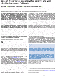 Cover page: Base of fresh water, groundwater salinity, and well distribution across California