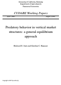 Cover page: Predatory Behavior in Vertical Market Structures:  A General Equilibrium Approach