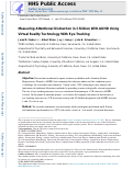 Cover page: Measuring Attentional Distraction in Children With ADHD Using Virtual Reality Technology With Eye-Tracking