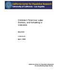 Cover page: Children’s Time Use, Labor Division, and Schooling In Indonesia