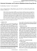 Cover page: Molecular Mechanisms and Treatment of Radiation-Induced Lung Fibrosis
