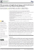 Cover page: The Association of Neighborhood Changes with Health-Related Quality of Life in the Women’s Health Initiative