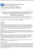 Cover page: Parents’ Views on Engaging Families of Middle School Students in Obesity Prevention and Control in a Multiethnic Population