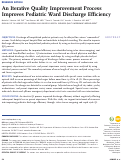 Cover page: An Iterative Quality Improvement Process Improves Pediatric Ward Discharge Efficiency