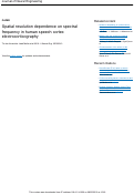 Cover page: Spatial resolution dependence on spectral frequency in human speech cortex electrocorticography