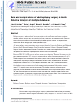 Cover page: Rate and complications of adult epilepsy surgery in North America: Analysis of multiple databases