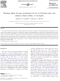 Cover page: Winning fights elevates testosterone levels in California mice and enhances future ability to win fights