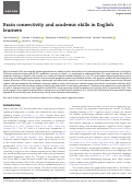 Cover page: Brain connectivity and academic skills in English learners.