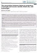 Cover page: The association between timing in pregnancy of drought and excess rainfall, infant sex, and birthweight: Evidence from Nepal