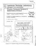 Cover page: A LBL PERSPECTIVE ON STATISTICAL DATABASE MANAGEMENT