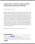 Cover page: Implementation of an iterative headway-based bus holding strategy with real-time information