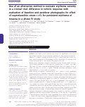 Cover page: Use of an alternative method to evaluate erythema severity in a clinical trial: difference in vehicle response with evaluation of baseline and postdose photographs for effect of oxymetazoline cream 1·0% for persistent erythema of rosacea in a phase IV study.