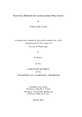 Cover page: Detection Methods for Astronomical Time Series