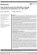 Cover page: State Medicaid and private telemedicine coverage requirements and telemedicine use, 2013-2019.