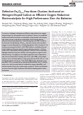 Cover page: Defective Fe3O4‐x Few‐Atom Clusters Anchored on Nitrogen‐Doped Carbon as Efficient Oxygen Reduction Electrocatalysts for High‐Performance Zinc–Air Batteries