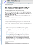 Cover page: Phase 1 Trial of Concurrent Gemcitabine and Cisplatin with Image Guided Intensity Modulated Radiation Therapy for Locoregionally Advanced Cervical Carcinoma