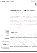 Cover page: Design Principles for Neurorobotics.