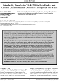 Cover page: Interfacility Transfer for VA-ECMO in Beta Blocker and Calcium Channel Blocker Overdoses: A Report of Two Cases