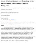 Cover page: Impact of Carbon Structure and Morphology on the Electrochemical Performance of LiFePO4/C 
Composites