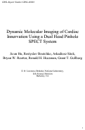 Cover page: Dynamic molecular imaging of cardiac innervation using a dual head pinhole SPECT 
system
