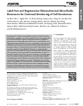 Cover page: Label‐Free and Regenerative Electrochemical Microfluidic Biosensors for Continual Monitoring of Cell Secretomes