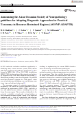 Cover page: Announcing the Asian Oceanian Society of Neuropathology guidelines for Adapting Diagnostic Approaches for Practical Taxonomy in Resource‐Restrained Regions (AOSNP‐ADAPTR)