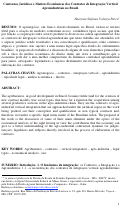 Cover page: Contornos Jurídicos e Matizes Econômicas dos Contratos de Integração Vertical Agroindustriais no Brasil