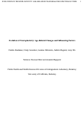Cover page of Evolution of Neuroplasticity: Age-Related Changes and Influencing Factors