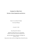 Cover page: Dropping Out of High School: The Role of School Organization and Structure