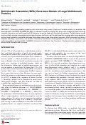 Cover page: Multidomain Assembler (MDA) Generates Models of Large Multidomain Proteins