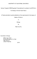 Cover page: Nuclear Targeted CREB Regulated Transcriptional Co-activator 2 (ntCRTC2) in the Setting of Chronic Heart Failure