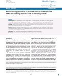 Cover page: Innovative Approaches to Address Social Determinants of Health Among Adolescents and Young Adults