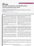 Cover page: Real‐World Toxicity Experience with BRAF/MEK Inhibitors in Patients with Erdheim‐Chester Disease