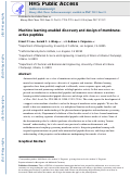 Cover page: Machine learning-enabled discovery and design of membrane-active peptides