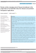 Cover page: Review article: emerging role of the gut microbiome in the progression of nonalcoholic fatty liver disease and potential therapeutic implications