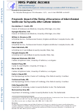 Cover page: Prognostic Impact of the Timing of Recurrence of Infarct-Related Ventricular Tachycardia After Catheter Ablation