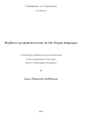 Cover page: Replacive grammatical tone in the Dogon languages