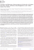 Cover page: Genotypic and Phenotypic Characterization of Escherichia coli Isolates from Feces, Hands, and Soils in Rural Bangladesh via the Colilert Quanti-Tray System