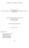 Cover page: Telementoring Physics: University-Community After-school Collaborations and the Mediation of the Formal/ Informal Divide