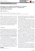 Cover page: Search for a new resonance decaying to a W or Z boson and a Higgs boson in the ℓℓ/ℓν/νν+bb¯ final states with the ATLAS detector