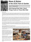 Cover page of News &amp; Notes of the UCSC Farm &amp; Garden, Issue 177