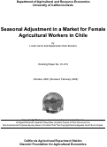 Cover page: Seasonal Adjustment in a Market for Female Agricultural Workers in Chile