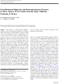 Cover page: Polychlorinated Biphenyls and Biotransformation Enzymes in Three Species of Sea Turtles from the Baja California Peninsula of Mexico